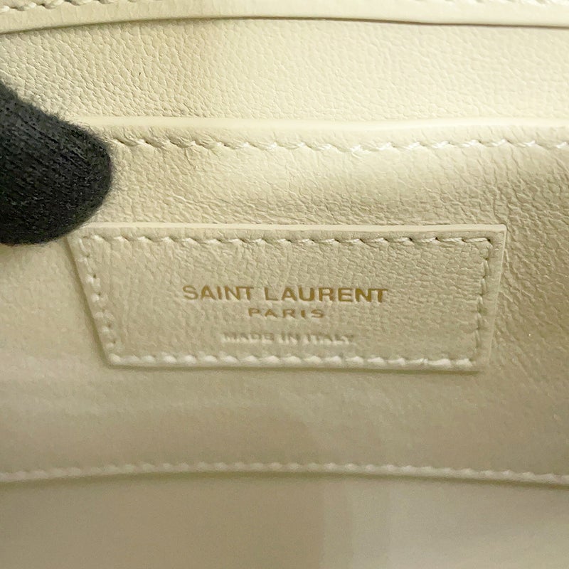 サンローランパリ ショルダーバッグ マンハッタン ミニ レザー 727766 SAINT LAURENT PARIS 白