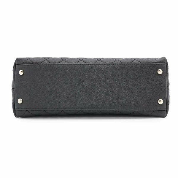 シャネル ハンドバッグ マトラッセ ココマーク ココハンドル キャビアスキン A92991 2wayショルダーバッグ 黒