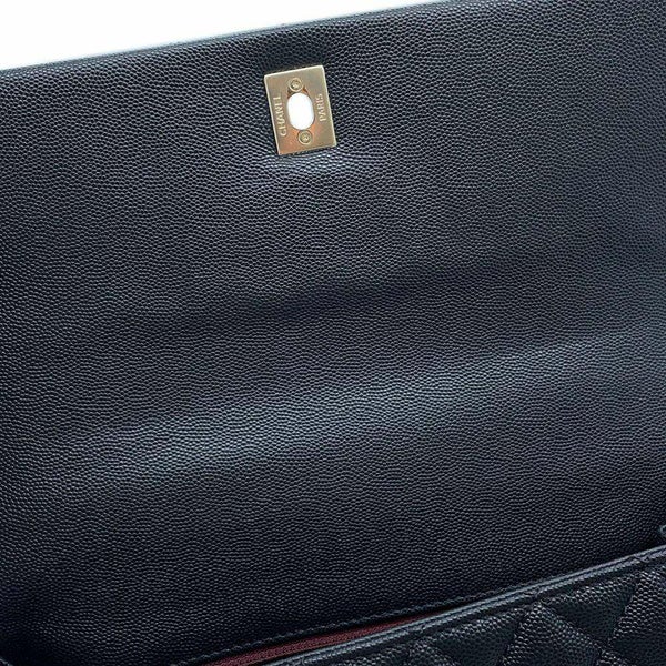 シャネル ハンドバッグ マトラッセ ココマーク ココハンドル キャビアスキン A92991 2wayショルダーバッグ 黒