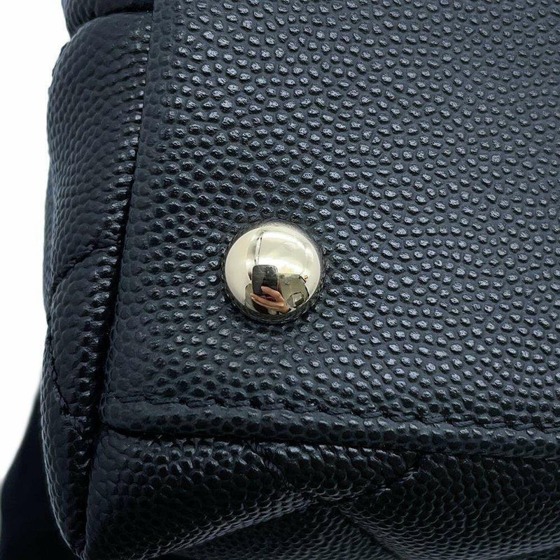 シャネル ハンドバッグ マトラッセ ココマーク ココハンドル キャビアスキン A92991 2wayショルダーバッグ 黒