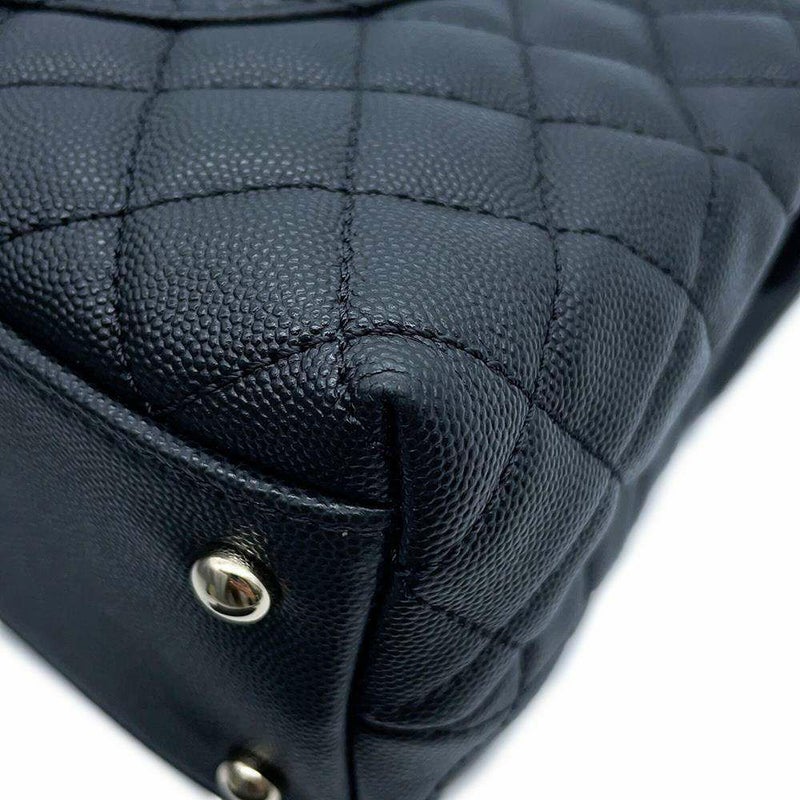 シャネル ハンドバッグ マトラッセ ココマーク ココハンドル キャビアスキン A92991 2wayショルダーバッグ 黒