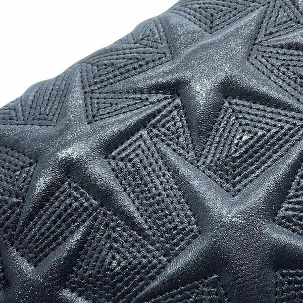 シャネル 長財布 スターエンボス ココマーク メタリック レザー A70097 CHANEL 財布 二つ折り長財布 黒