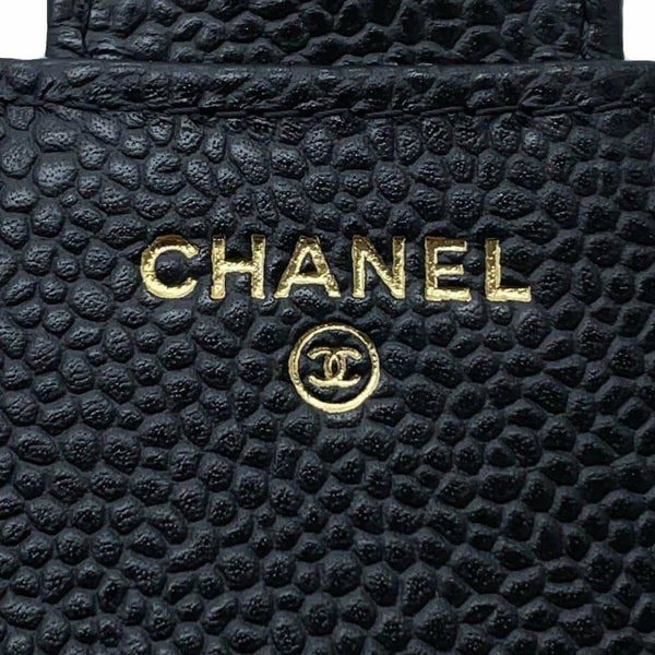 シャネル 三つ折り財布 クラシック スモール フラップ ウォレット キャビアスキン AP0231 CHANEL 黒