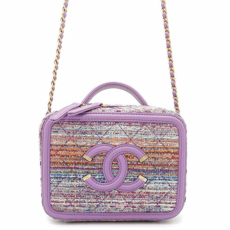 シャネル チェーンショルダーバッグ CCフィリグリー バニティバッグ キャビアスキン A93342 CHANEL バッグ