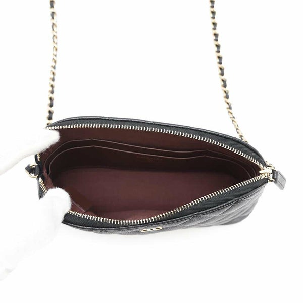 シャネル チェーンショルダーバッグ マトラッセ ココマーク キャビアスキン AP4016 CHANEL 黒