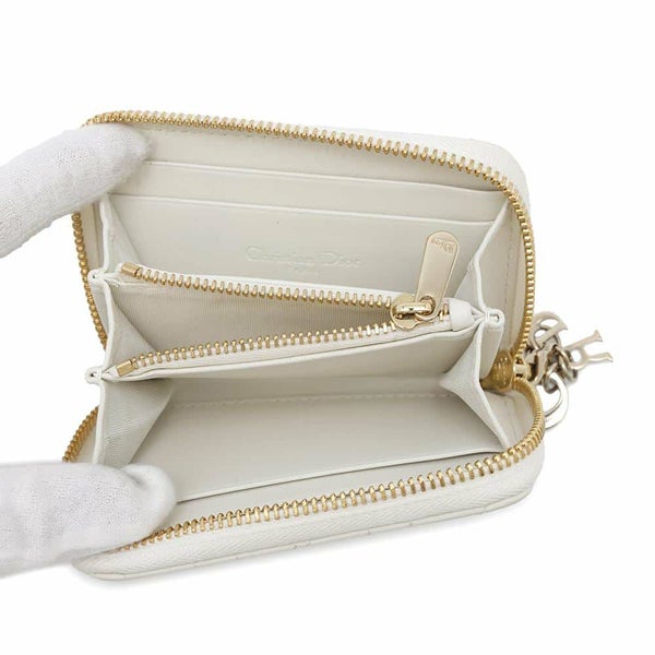 クリスチャン・ディオール コインケース レディディオール ヴォヤージュ スモール ラムスキン S0985ONMJ_M030 財布 白