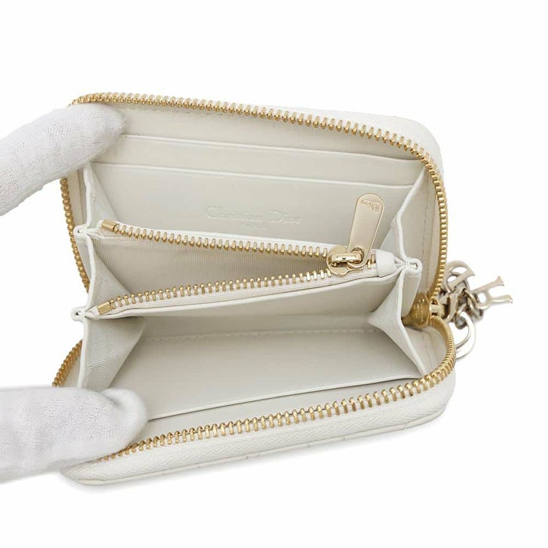 クリスチャン・ディオール コインケース レディディオール ヴォヤージュ スモール ラムスキン S0985ONMJ_M030 財布 白