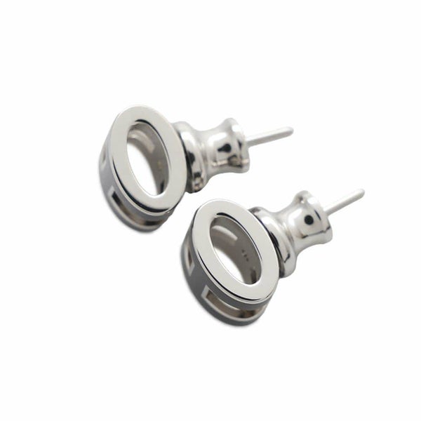 エルメス ピアス ミニ・ポップアッシュ ブラック/シルバー金具 Hモチーフ HERMES Pop H ポップH 黒