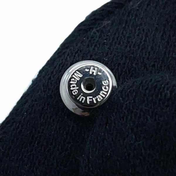 エルメス ピアス ミニ・ポップアッシュ ブラック/シルバー金具 Hモチーフ HERMES Pop H ポップH 黒