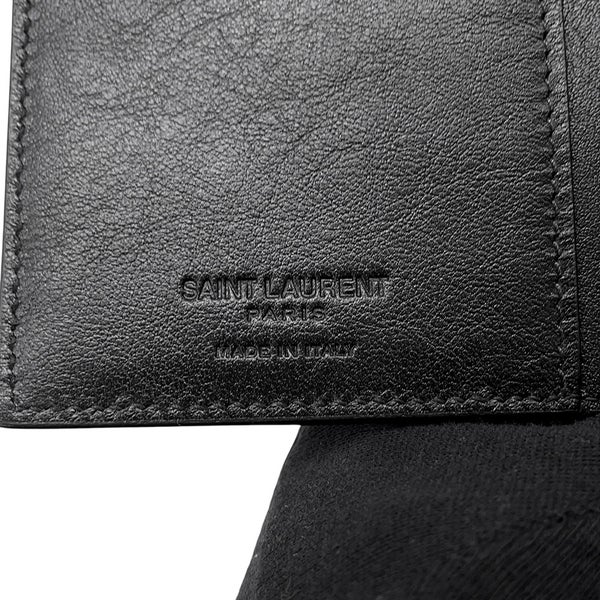 サンローランパリ 長財布 ル・モノグラム レザー 653820 SAINT LAURENT PARIS 二つ折り財布 メンズ 黒