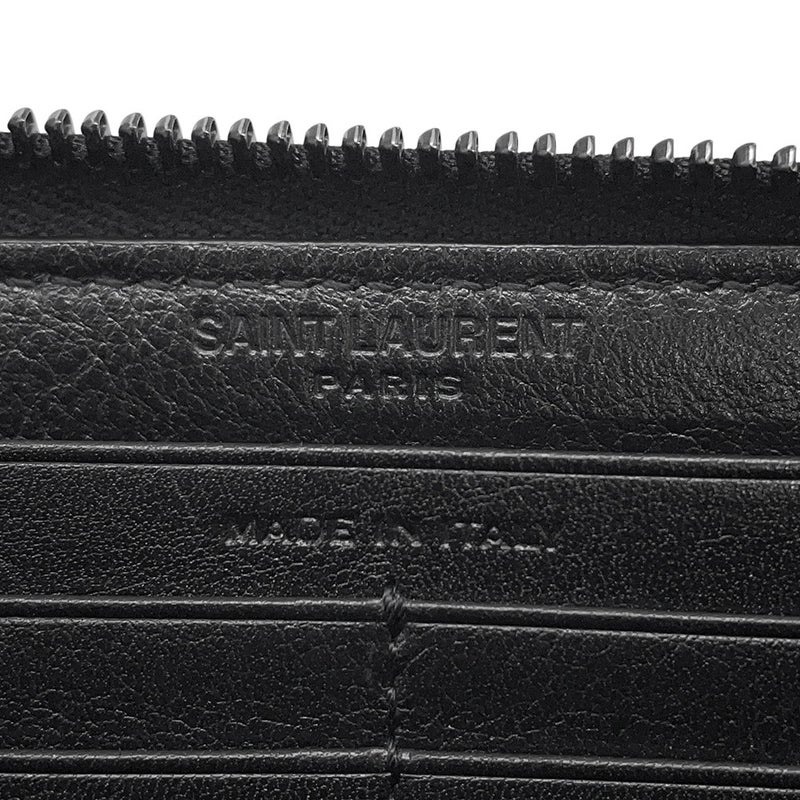 サンローランパリ 長財布 ル・モノグラム ジップアラウンドウォレット レザー 664491 SAINT LAURENT PARIS 財布 黒