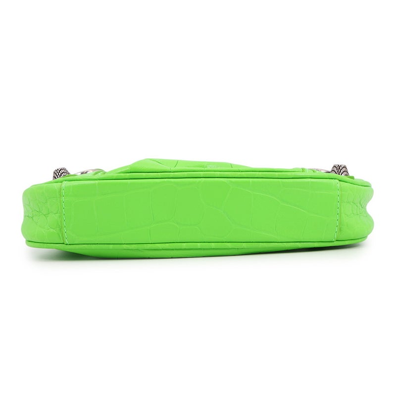 バレンシアガ ショルダーバッグ ルカゴール ミニ パース クロコ型押しレザー 695814 BALENCIAGA 2way