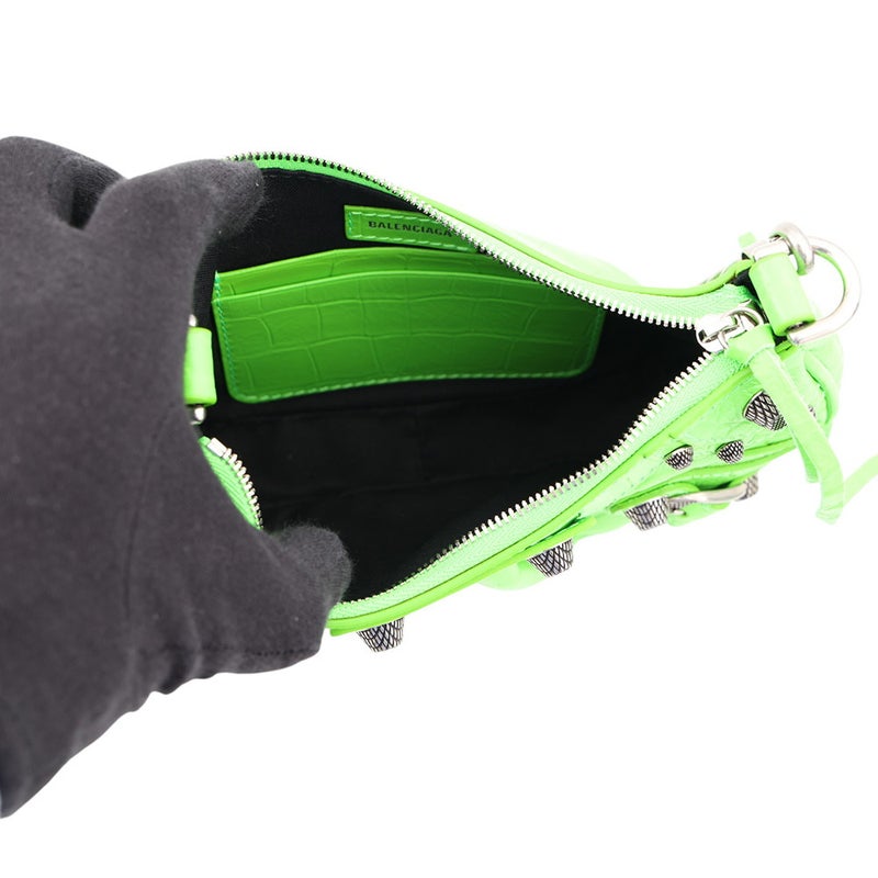 バレンシアガ ショルダーバッグ ルカゴール ミニ パース クロコ型押しレザー 695814 BALENCIAGA 2way