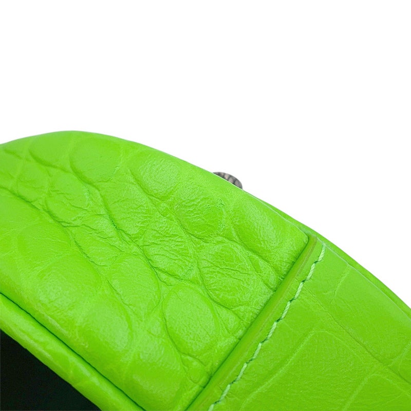 バレンシアガ ショルダーバッグ ルカゴール ミニ パース クロコ型押しレザー 695814 BALENCIAGA 2way
