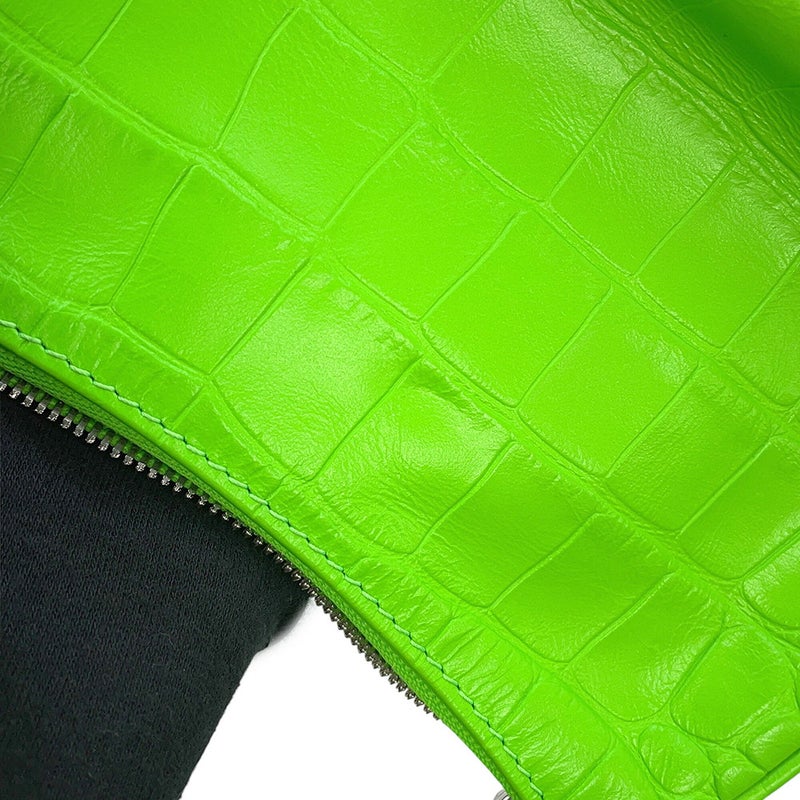 バレンシアガ ショルダーバッグ ルカゴール ミニ パース クロコ型押しレザー 695814 BALENCIAGA 2way
