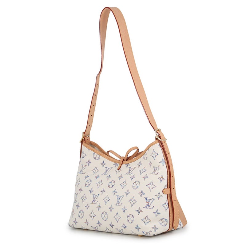 ルイヴィトン ショルダーバッグ モノグラム・ジャガード キャリーオール NM MM M24707 LOUIS VUITTON ポーチ付き