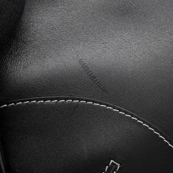 プラダ ショルダーバッグ ロゴ ステッチ レザー PRADA バッグ 黒