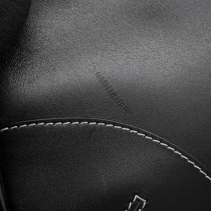 プラダ ショルダーバッグ ロゴ ステッチ レザー PRADA バッグ 黒