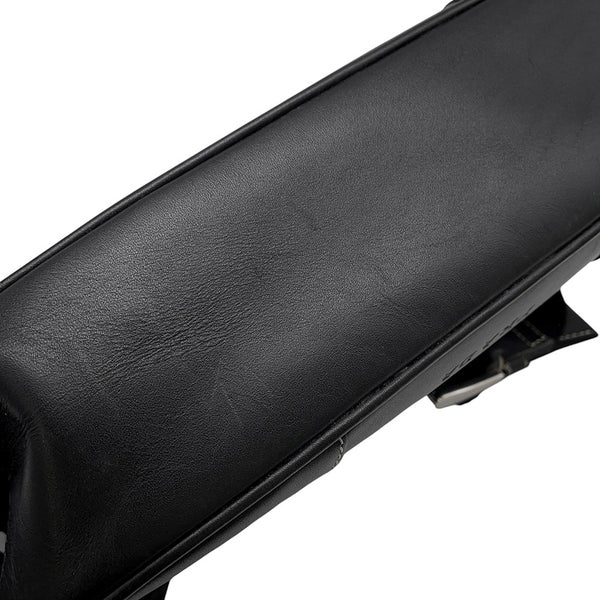 プラダ ショルダーバッグ ロゴ ステッチ レザー PRADA バッグ 黒
