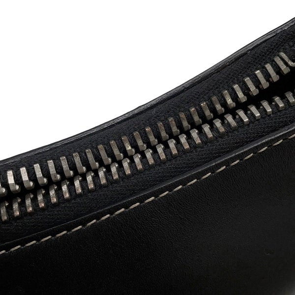 プラダ ショルダーバッグ ロゴ ステッチ レザー PRADA バッグ 黒