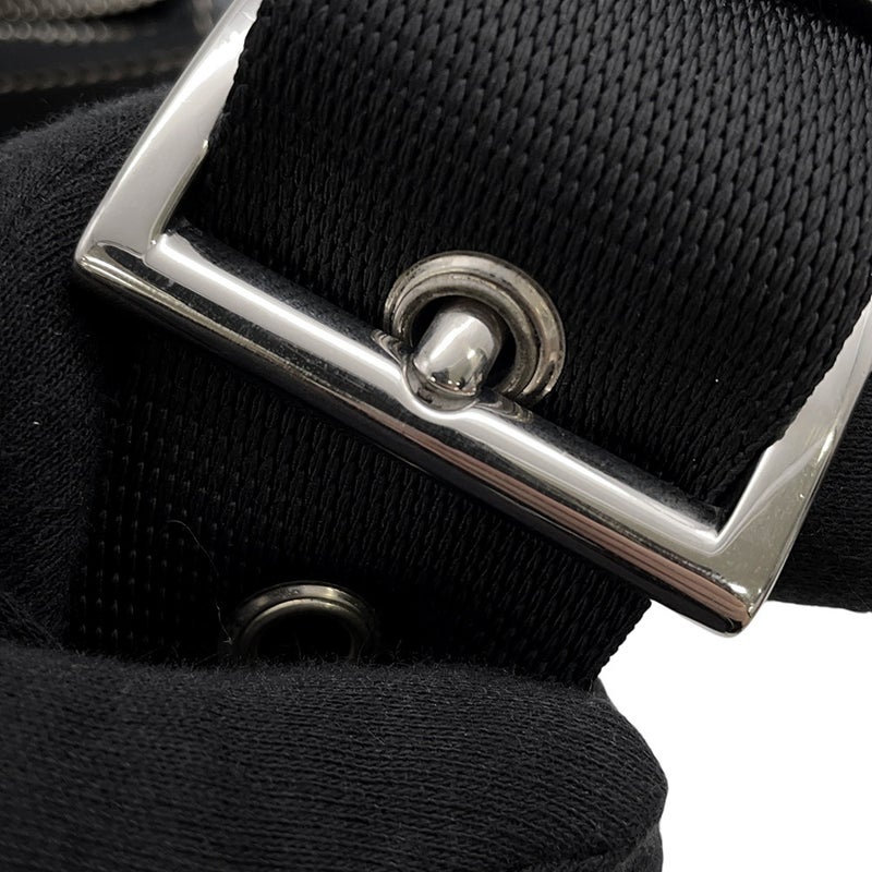 プラダ ショルダーバッグ ロゴ ステッチ レザー PRADA バッグ 黒