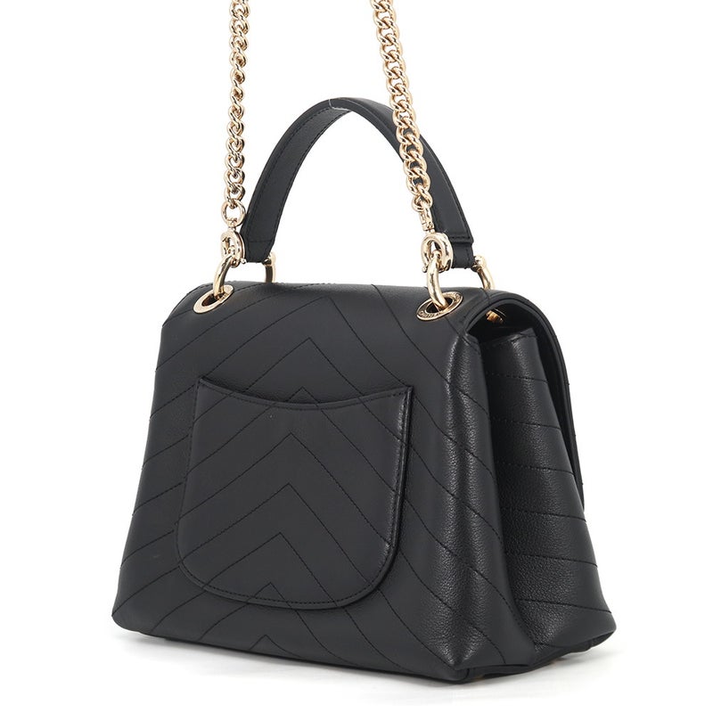 シャネル ハンドバッグ シェブロン ココマーク トップハンドルバッグ スモール カーフレザー A57147 CHANEL 2way 黒