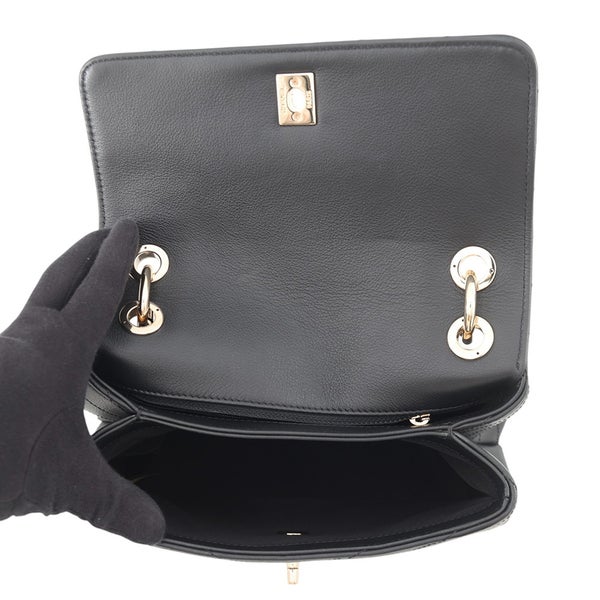 シャネル ハンドバッグ シェブロン ココマーク トップハンドルバッグ スモール カーフレザー A57147 CHANEL 2way 黒