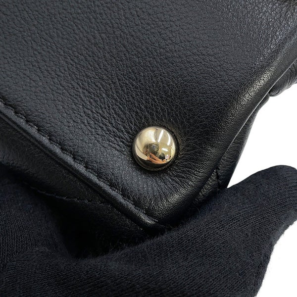 シャネル ハンドバッグ シェブロン ココマーク トップハンドルバッグ スモール カーフレザー A57147 CHANEL 2way 黒