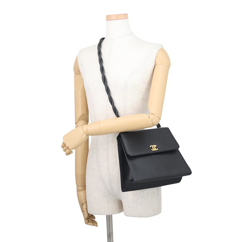シャネル ショルダーバッグ キャビアスキン CHANEL バッグ 黒