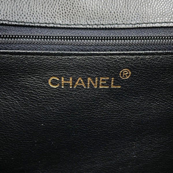 シャネル ショルダーバッグ キャビアスキン CHANEL バッグ 黒