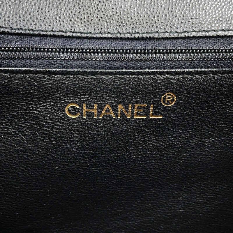 シャネル ショルダーバッグ キャビアスキン CHANEL バッグ 黒
