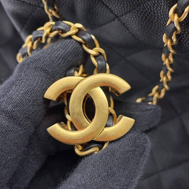 シャネル リュック CHANEL 25 ミディアム バックパック マトラッセ ココマーク キャビアスキン AS5600 2025/26年秋冬