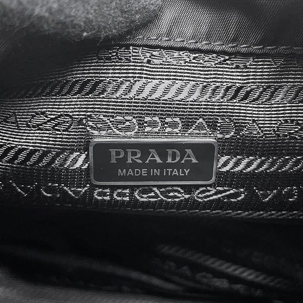 プラダ ハンドバッグ Re-Nylon 巾着バッグ ナイロン ビーズ 1BE067 PRADA 2wayショルダーバッグ 黒