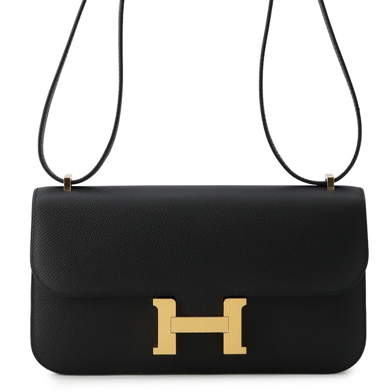 エルメス ショルダーバッグ コンスタンス エラン ミロワール ブラック/ゴールド金具 エプソン G刻印 HERMES Constance 黒