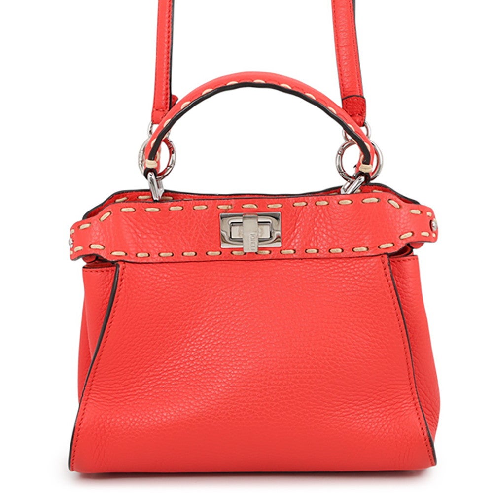 フェンディ ハンドバッグ ミニ ピーカブー レザー 8BN244 FENDI 2way