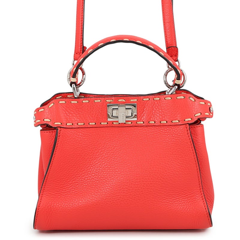 フェンディ ハンドバッグ ミニ ピーカブー レザー 8BN244 FENDI 2way
