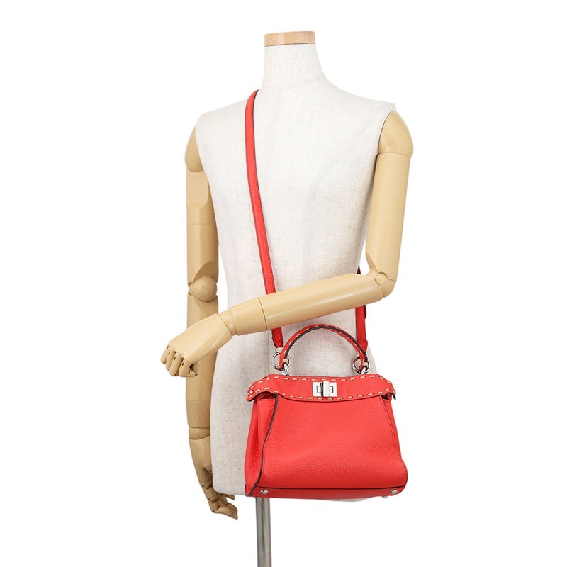 フェンディ ハンドバッグ ミニ ピーカブー レザー 8BN244 FENDI 2way