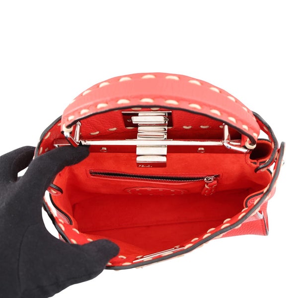 フェンディ ハンドバッグ ミニ ピーカブー レザー 8BN244 FENDI 2way