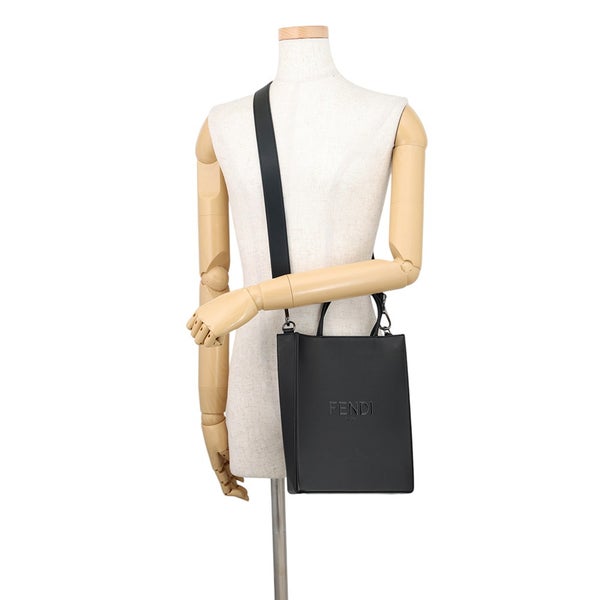 フェンディ ハンドバッグ ショッピングバッグ スモール レザー 7VA512 FENDI 2way 黒