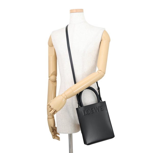 ロエベ ハンドバッグ スタンダード A5トート カーフレザー A933S30X01 LOEWE ２wayショルダー 黒