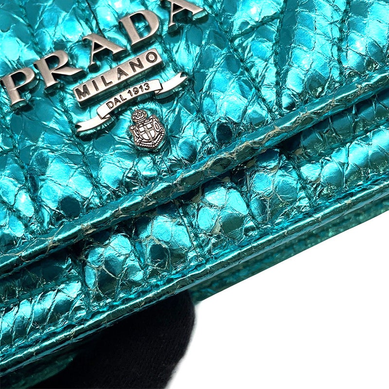 プラダ チェーンウォレット ダイアグラム パイソン PRADA 財布