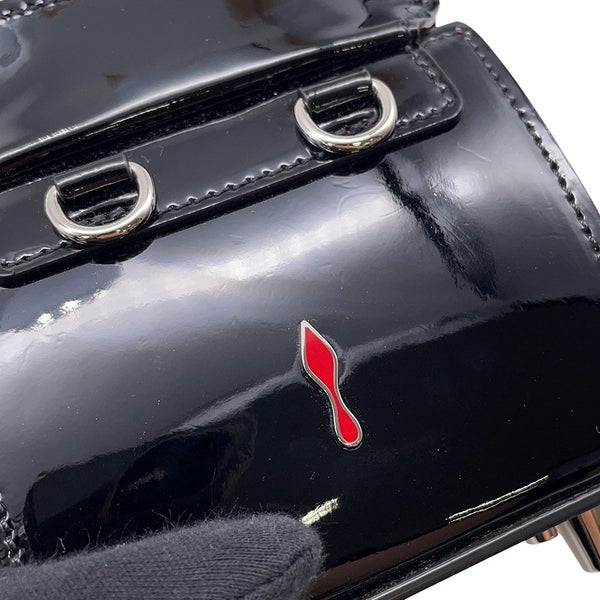 クリスチャン・ルブタン ハンドバッグ パロマ ナノ パテント Christian Louboutin ２wayショルダー 黒