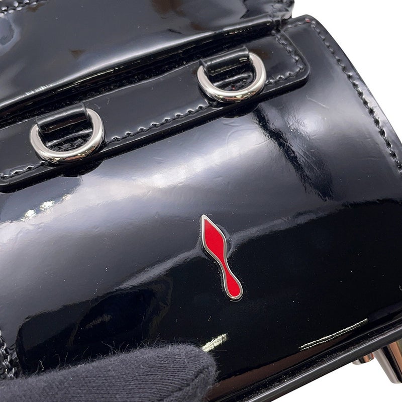 クリスチャン・ルブタン ハンドバッグ パロマ ナノ パテント Christian Louboutin ２wayショルダー 黒