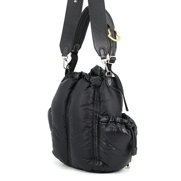 モンクレール ハンドバッグ パフ ナイロン MONCLER ２wayショルダー 黒
