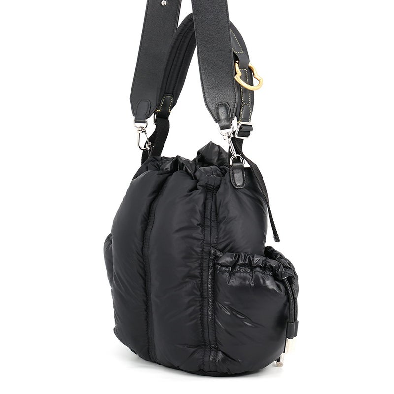 モンクレール ハンドバッグ パフ ナイロン MONCLER ２wayショルダー 黒