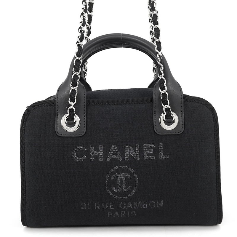 シャネル ハンドバッグ ドーヴィル ロゴ ココマーク キャンバス/レザー A92749 CHANEL 2wayショルダーバッグ