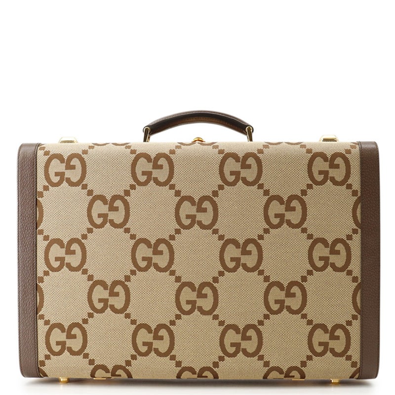 グッチ ジャンボGG ミディアム リジッド スーツケース キャンバス/レザー 722179 GUCCI トラベル バッグ