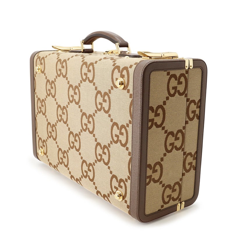 グッチ ジャンボGG ミディアム リジッド スーツケース キャンバス/レザー 722179 GUCCI トラベル バッグ