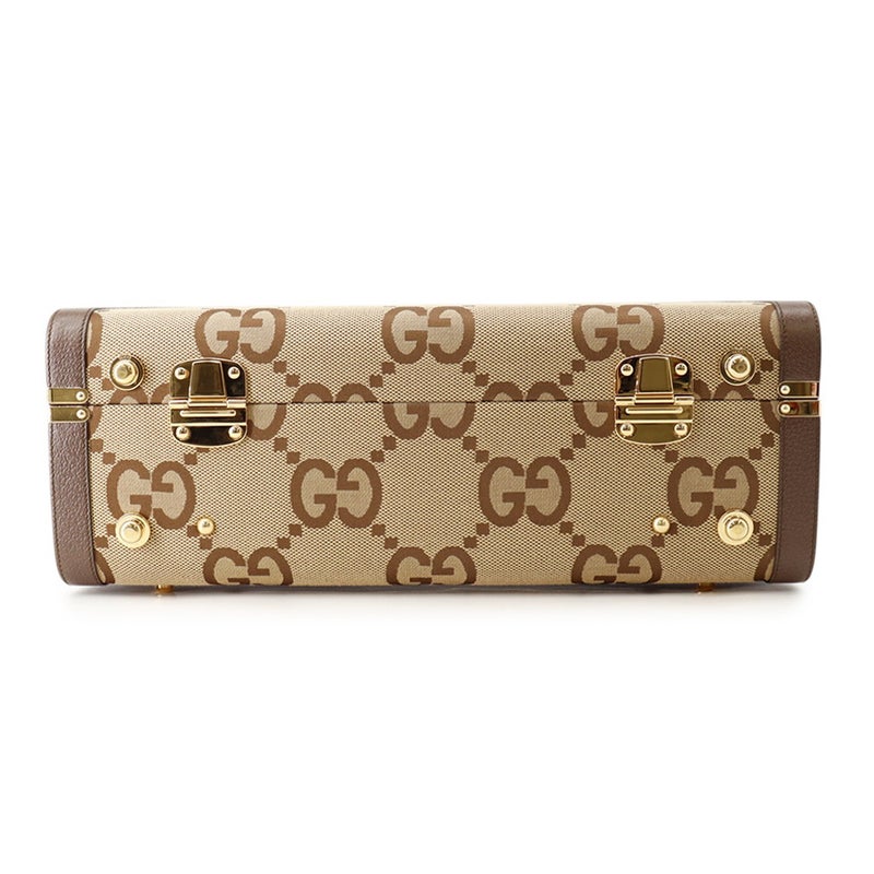 グッチ ジャンボGG ミディアム リジッド スーツケース キャンバス/レザー 722179 GUCCI トラベル バッグ