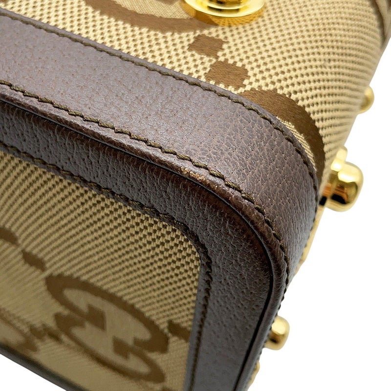 グッチ ジャンボGG ミディアム リジッド スーツケース キャンバス/レザー 722179 GUCCI トラベル バッグ